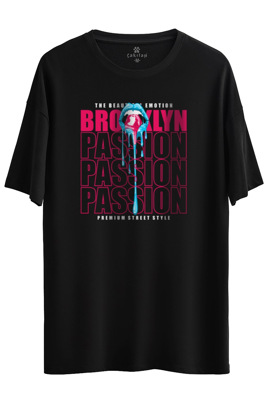 Brooclyn Passion Baskılı Oversize Tişört