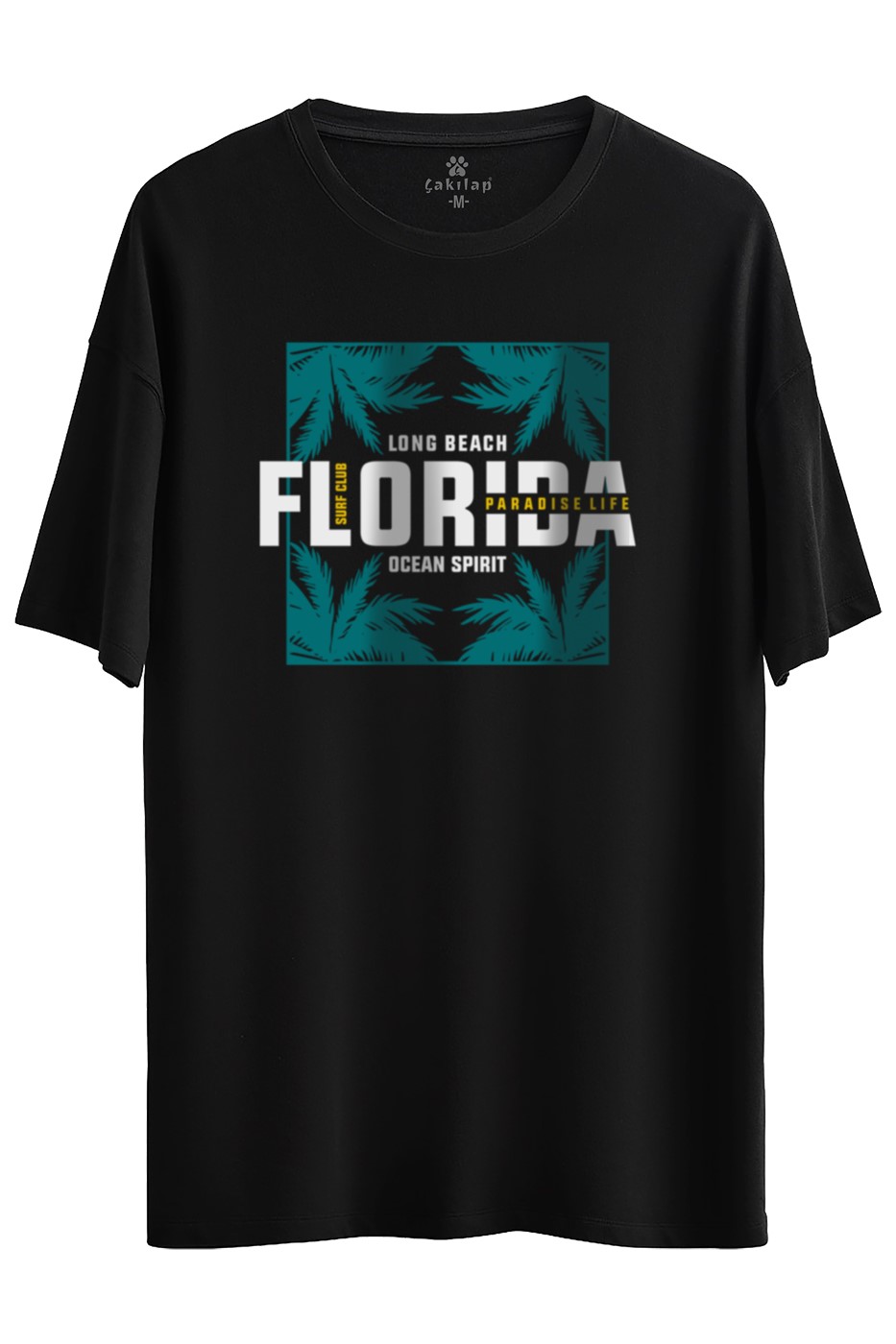 Florida Baskılı Oversize Tişört