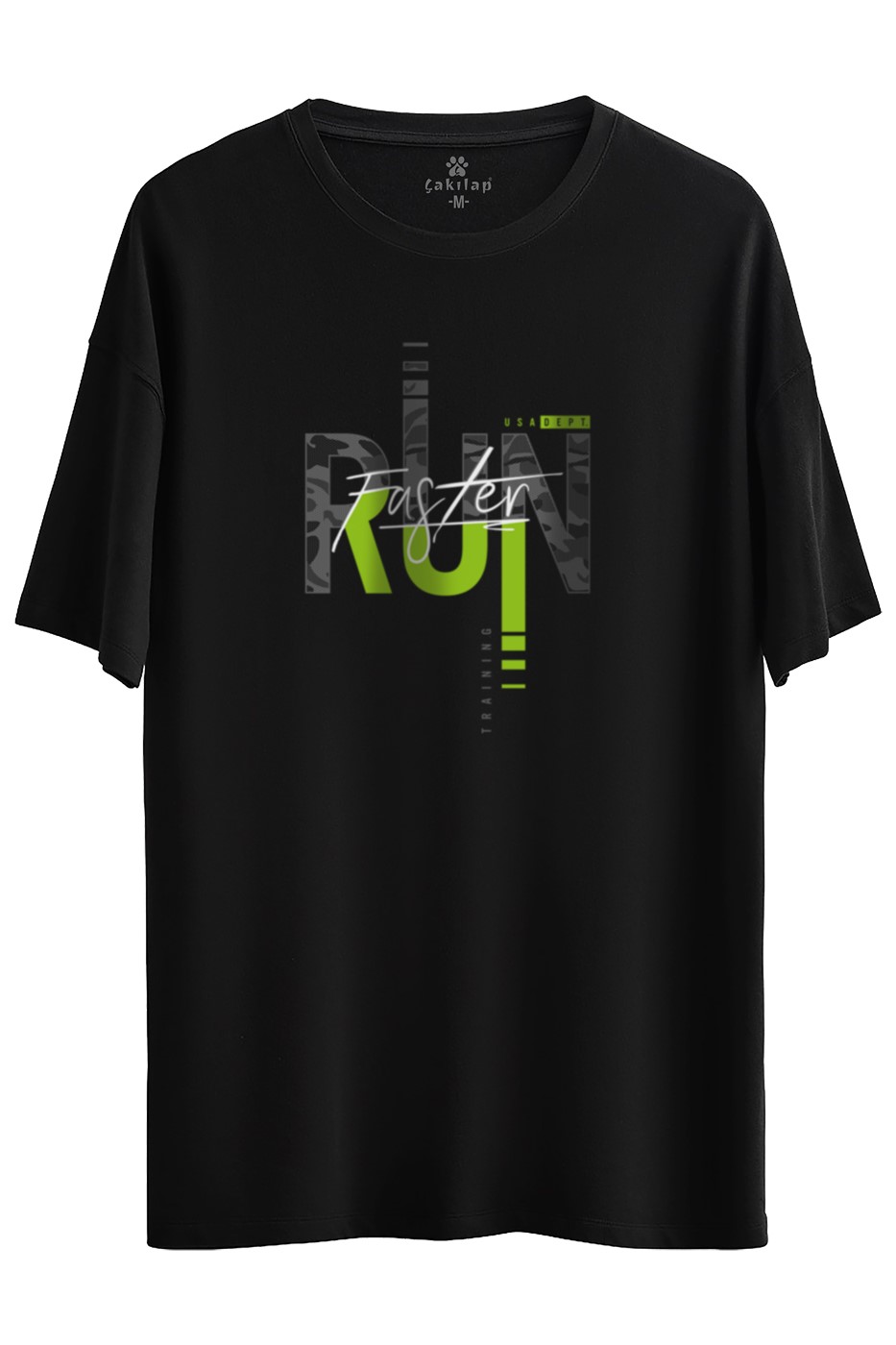 Run Fuster Baskılı Oversize Tişört