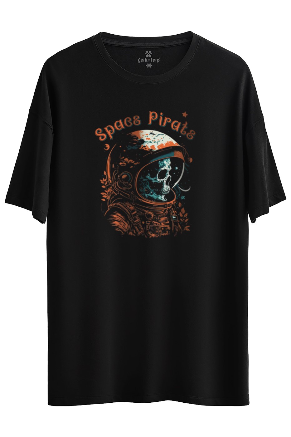 Spacs Pirats Baskılı Oversize Tişört