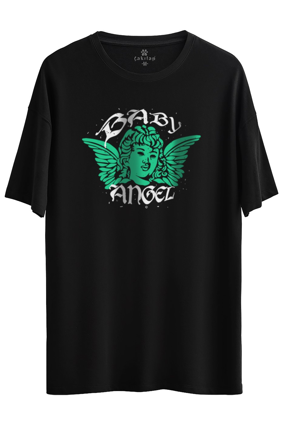 Baby Angel Baskılı Oversize Tişört