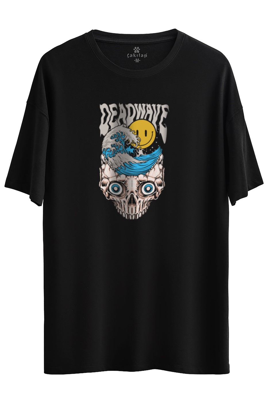 Dead Wave Baskılı Oversize Tişört