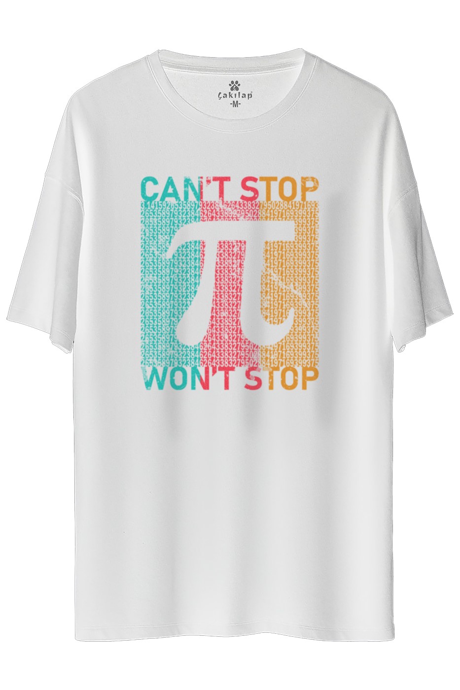 Can't Stop Wont't Stop Baskılı Oversize Tişört