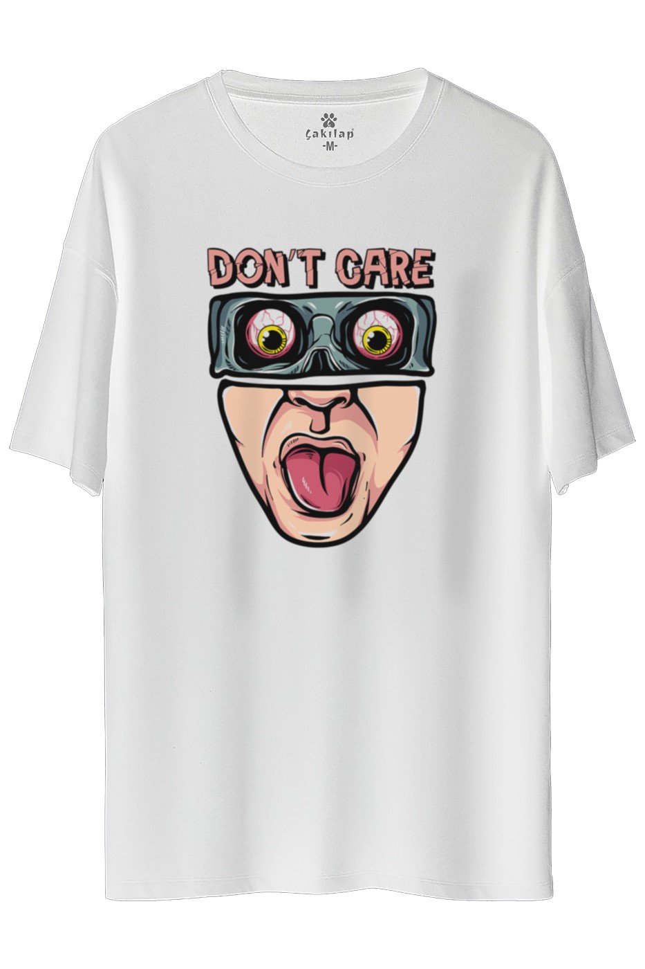 Don't Gare Baskılı Oversize Tişört