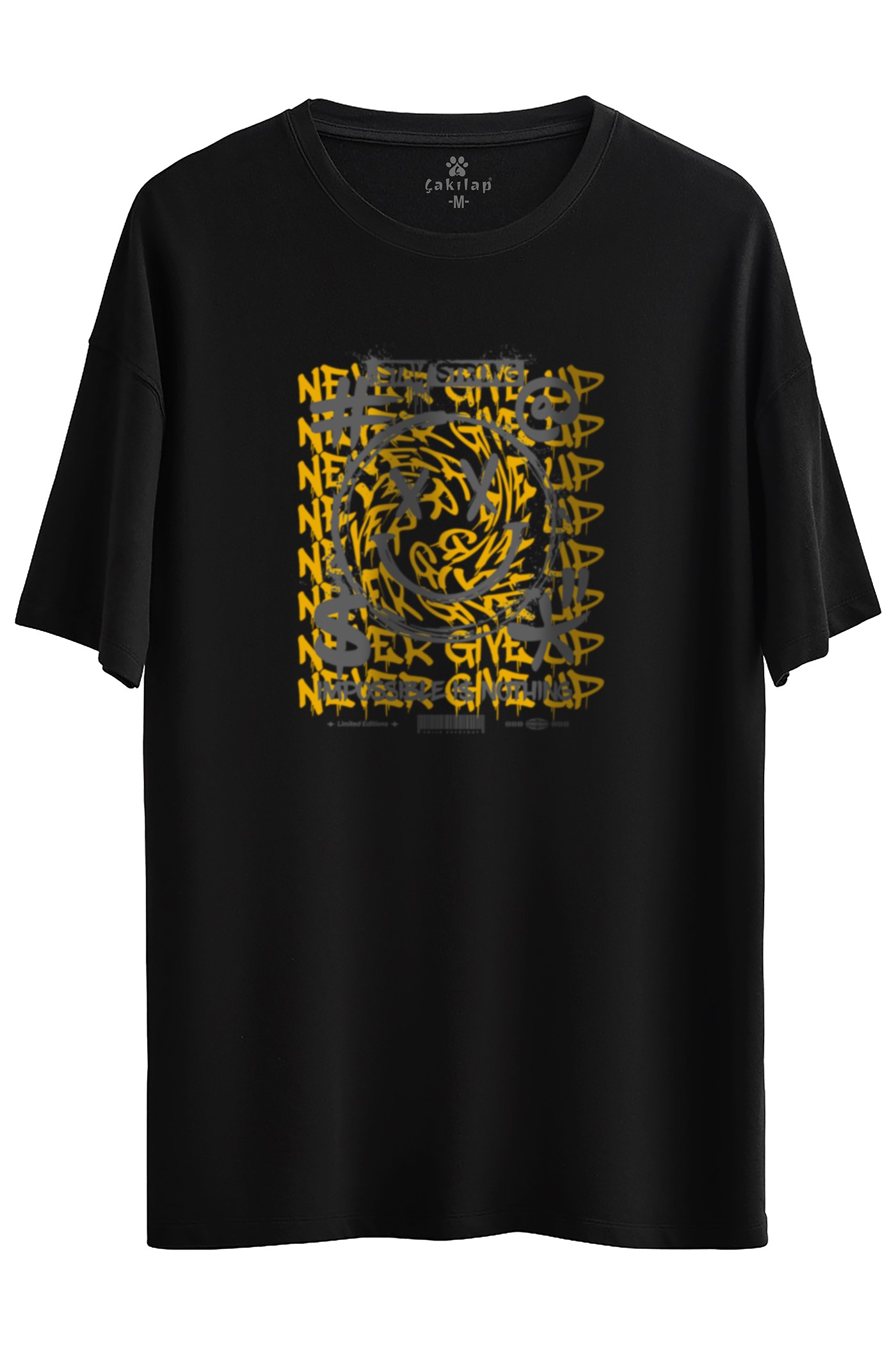 Destroy Everting Baskılı Oversize Tişört