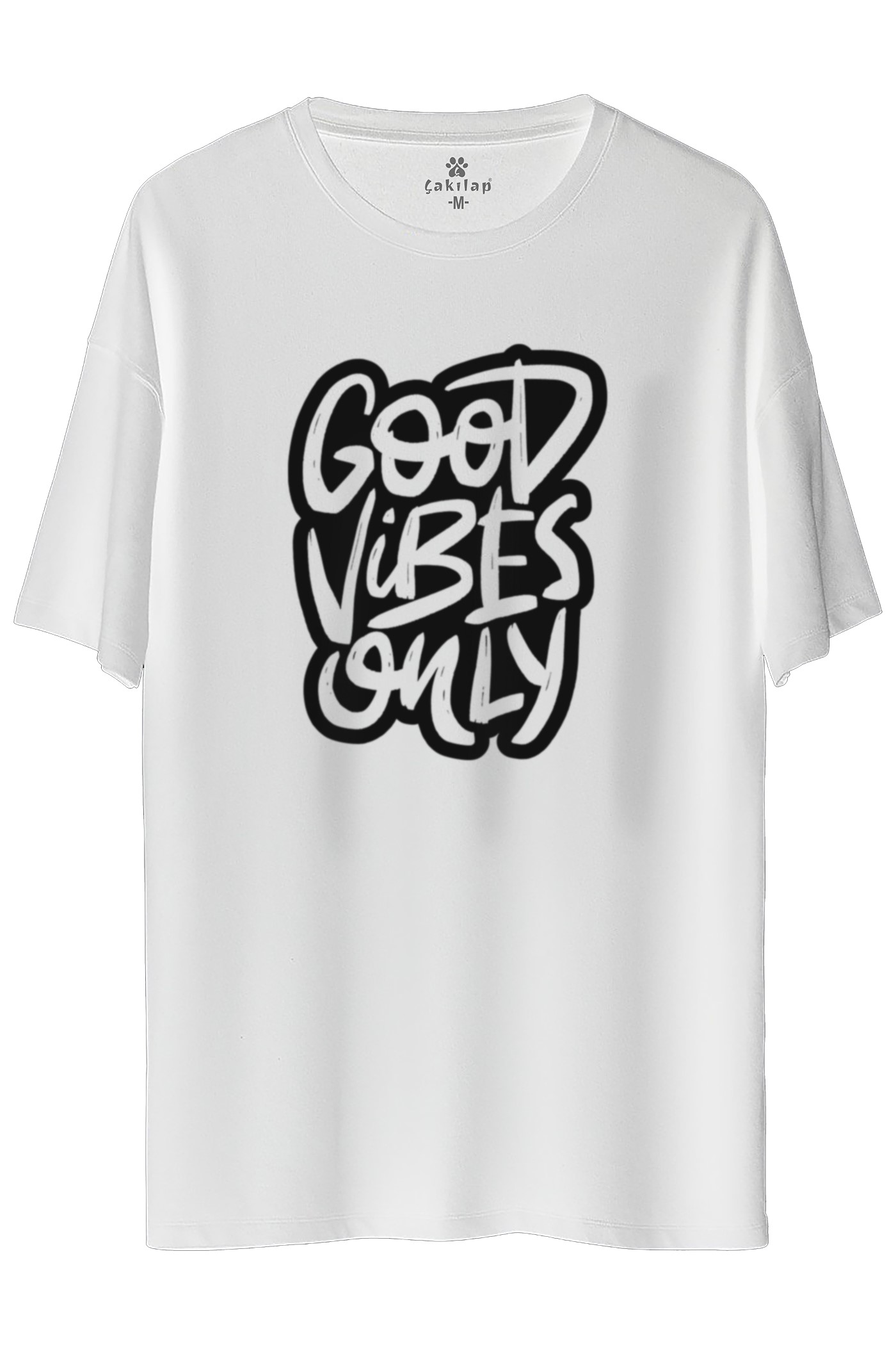 Good Vibes Only  Baskılı Oversize Tişört