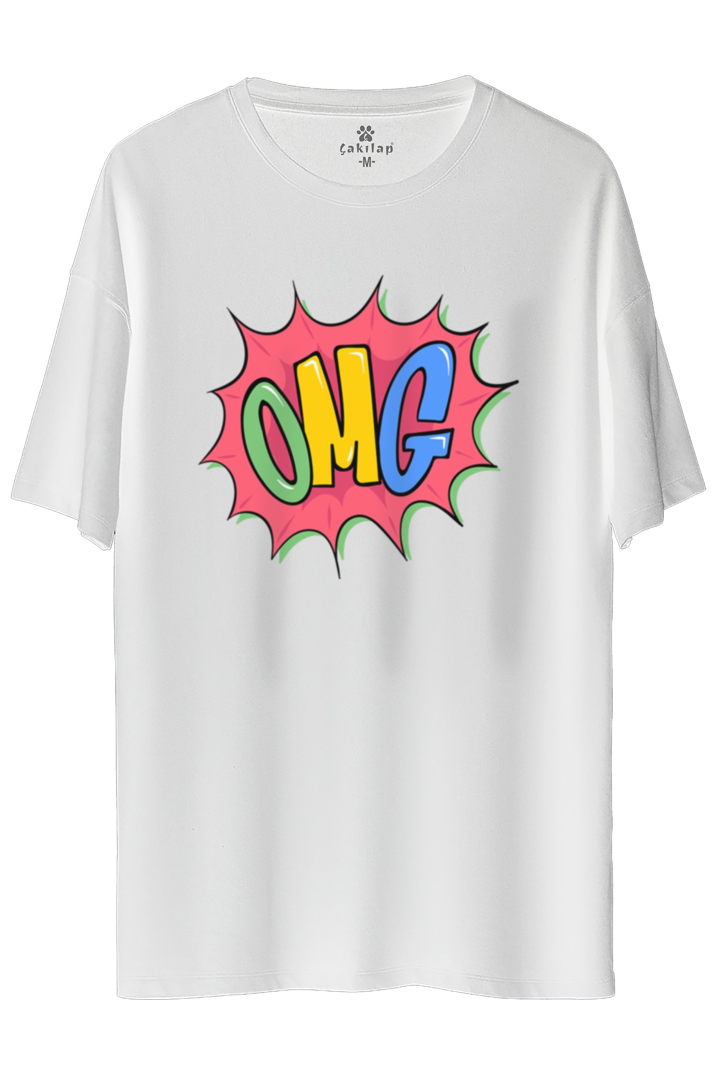 Omg  Baskılı Oversize Tişört