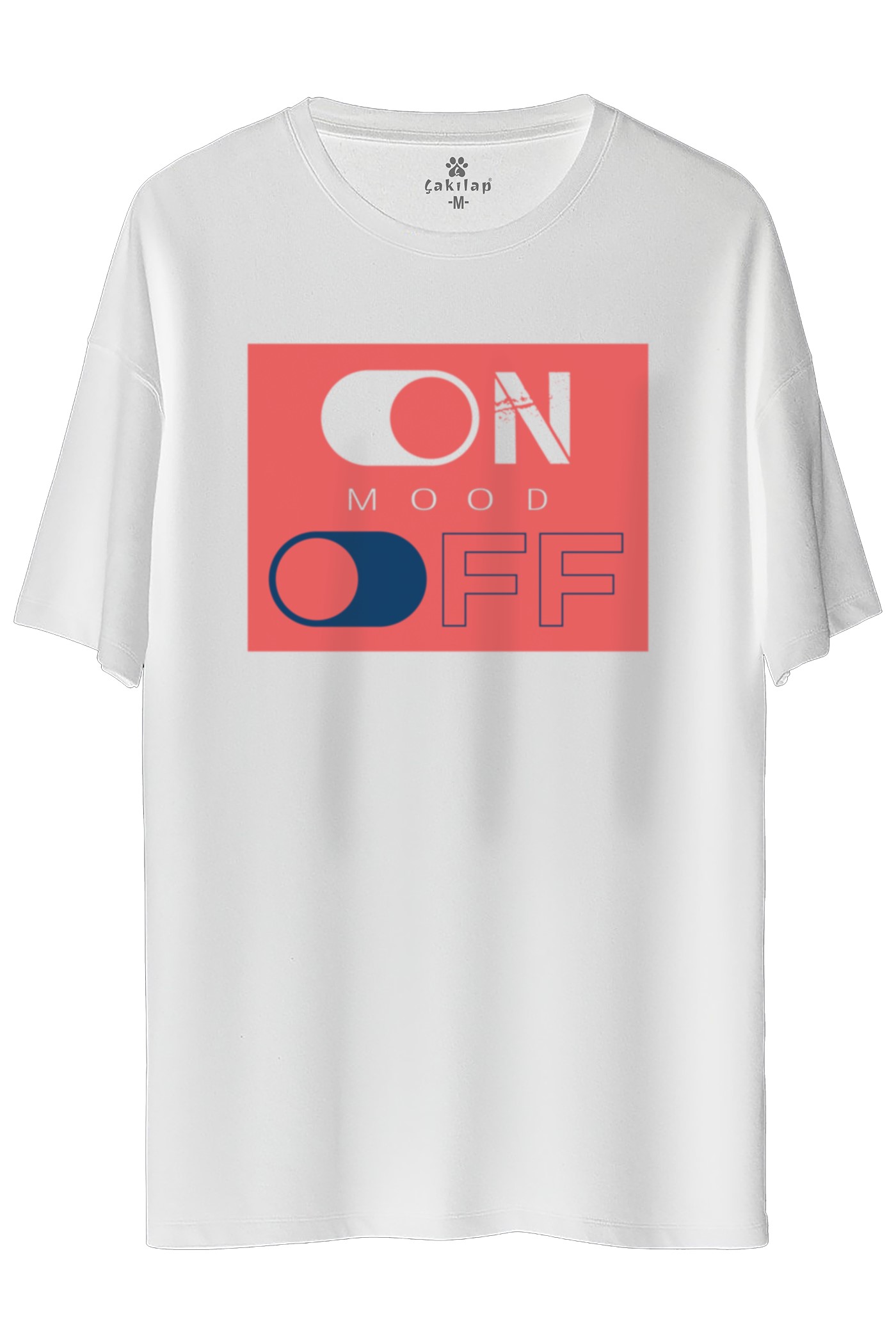 On Mood  Baskılı Oversize Tişört