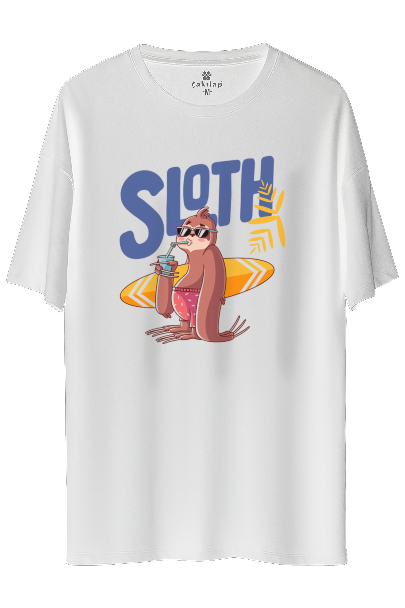 Sloth  Baskılı Oversize Tişört