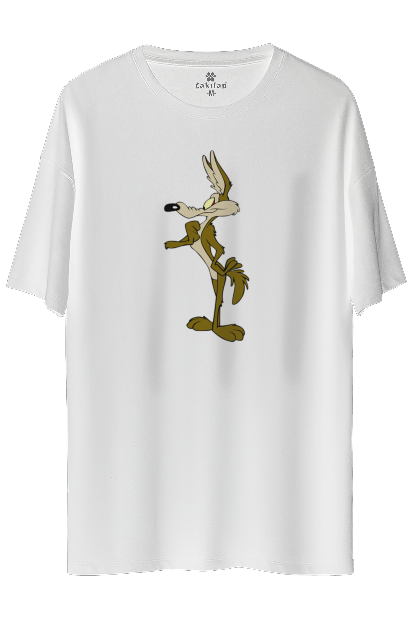 Wile E Coyote Baskılı Oversize Tişört