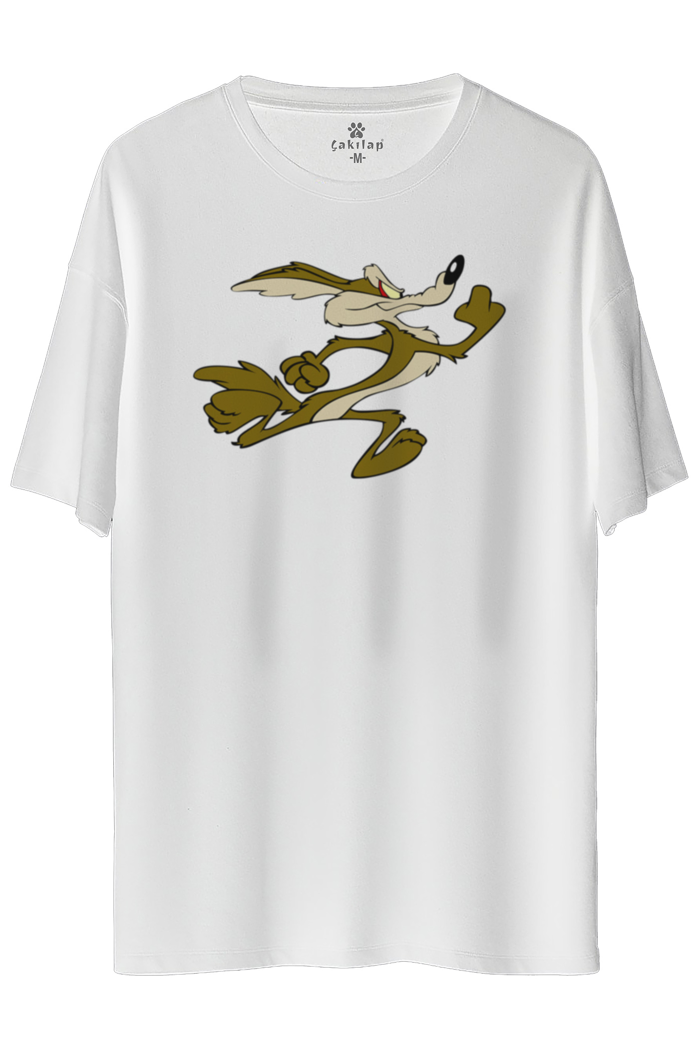 Wile E Coyote Baskılı Oversize Tişört