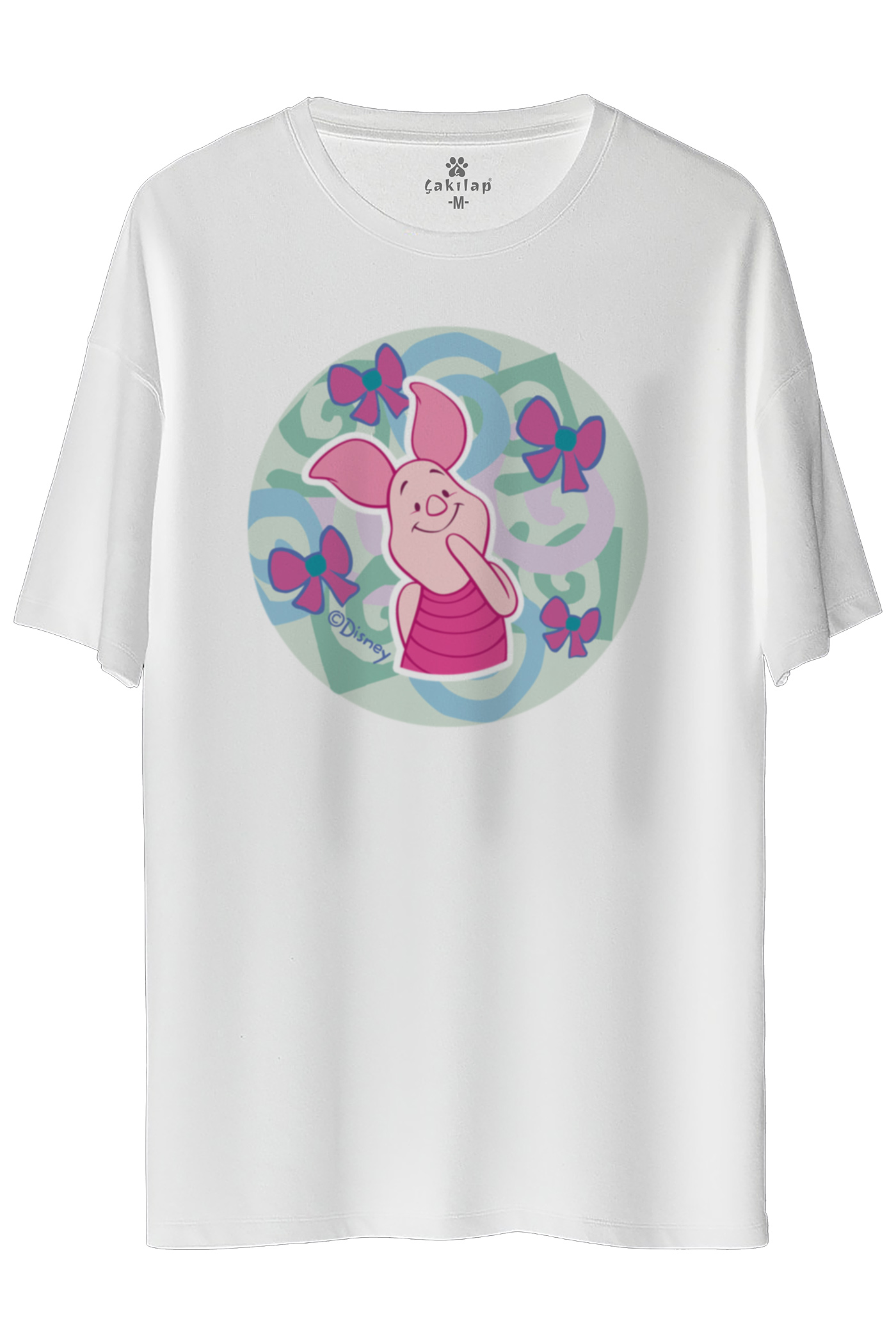 Piglet Baskılı Oversize Tişört