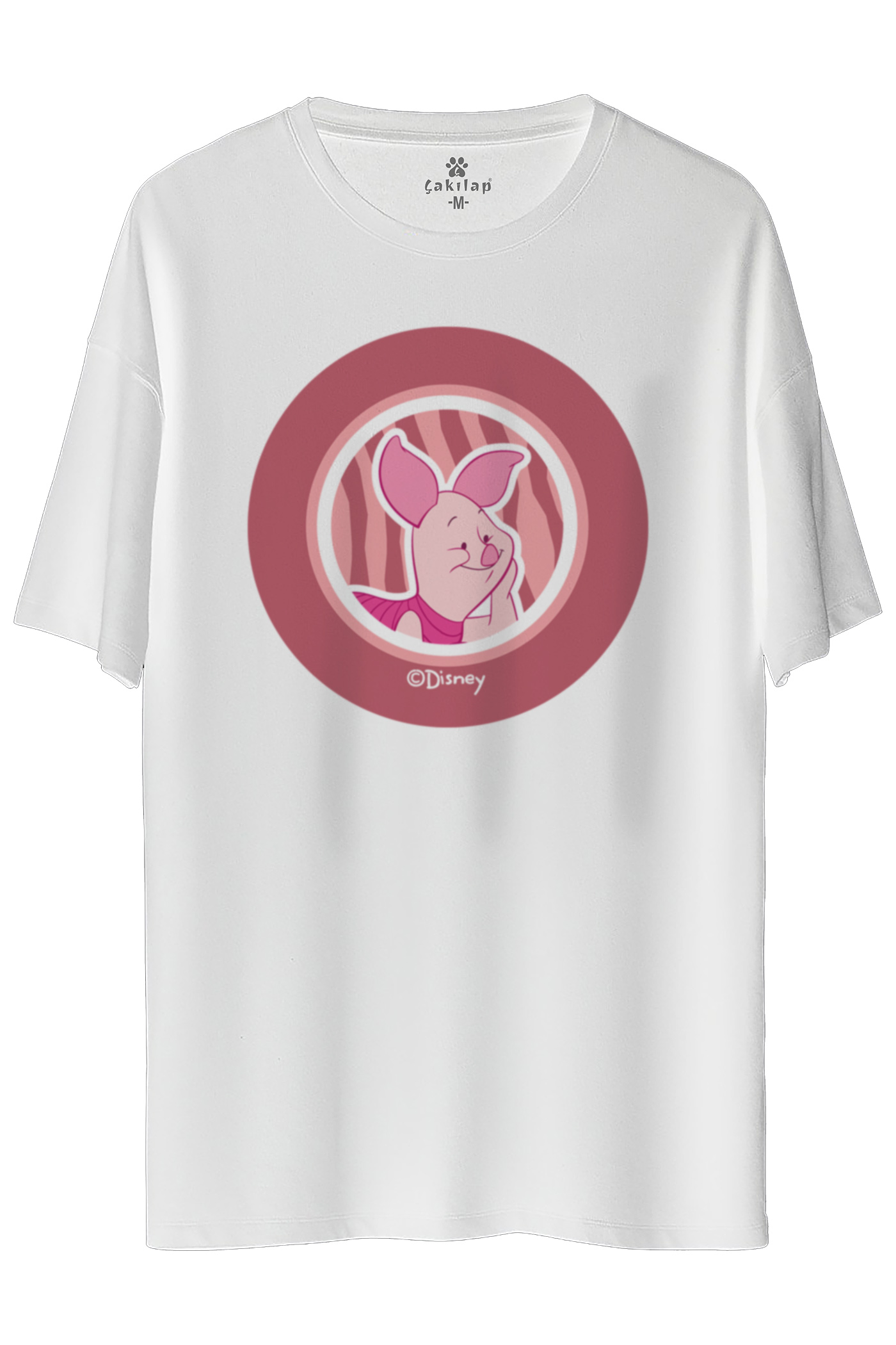 Piglet Baskılı Oversize Tişört