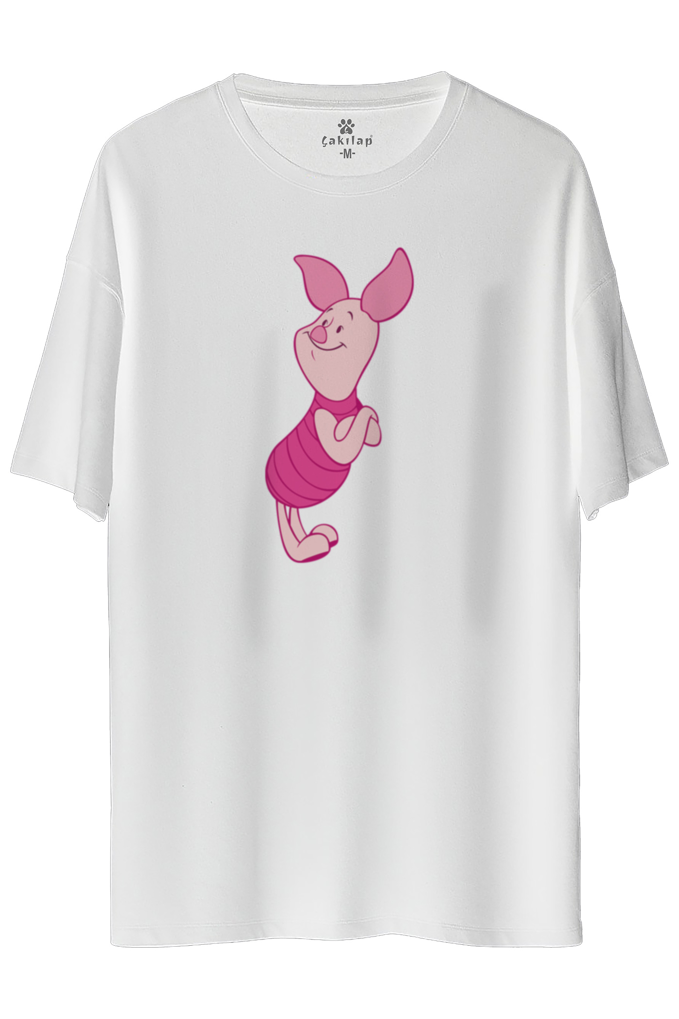 Piglet Baskılı Oversize Tişört