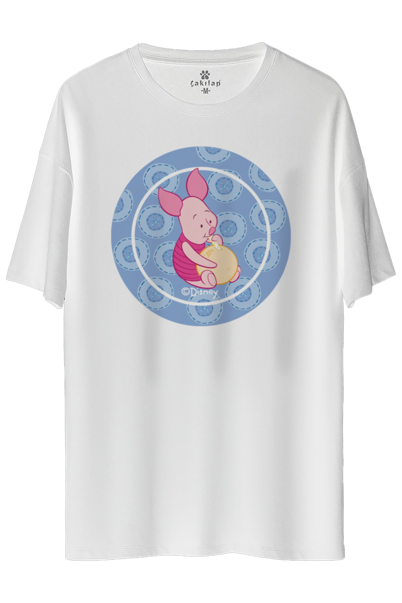 Piglet Baskılı Oversize Tişört