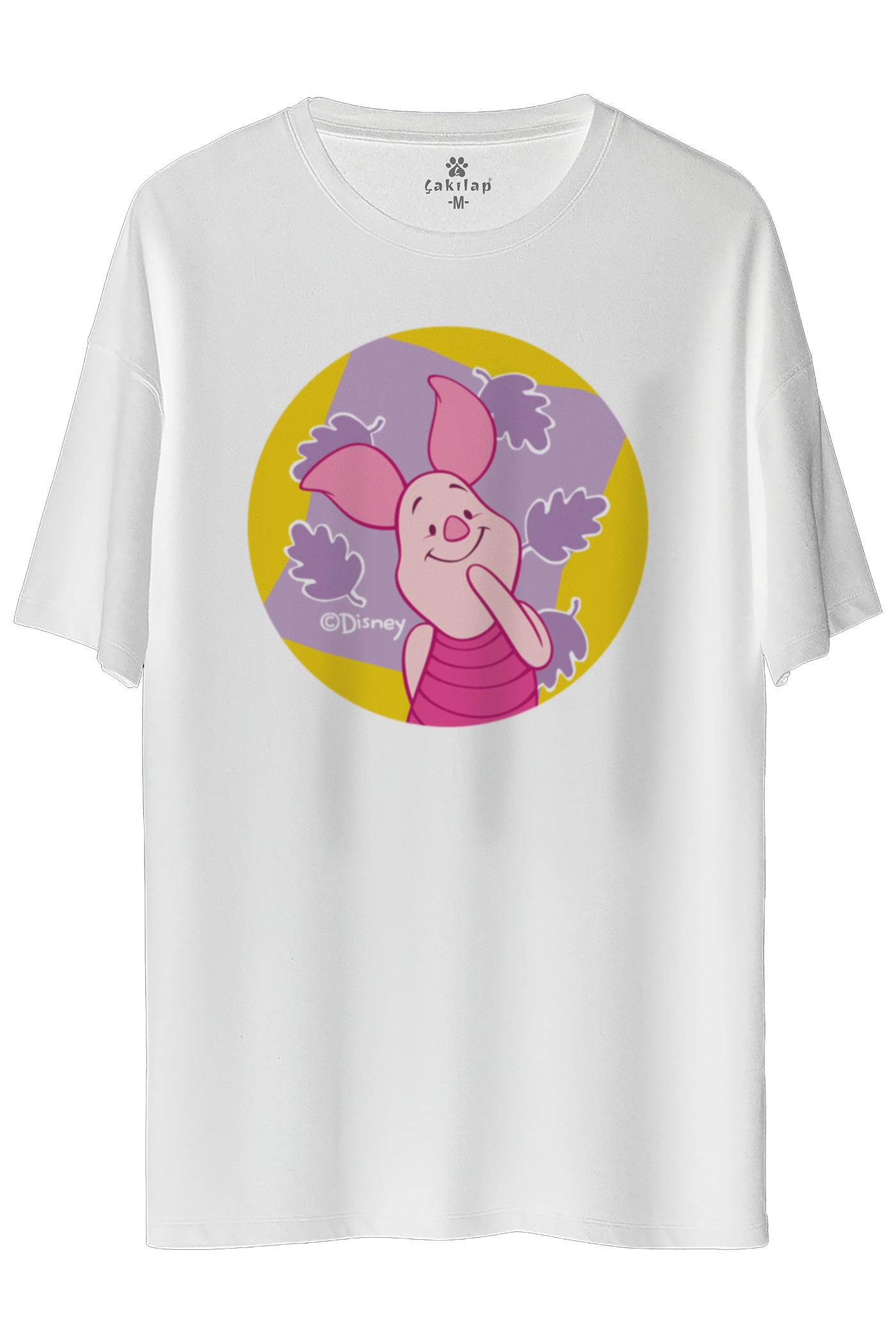 Piglet Baskılı Oversize Tişört