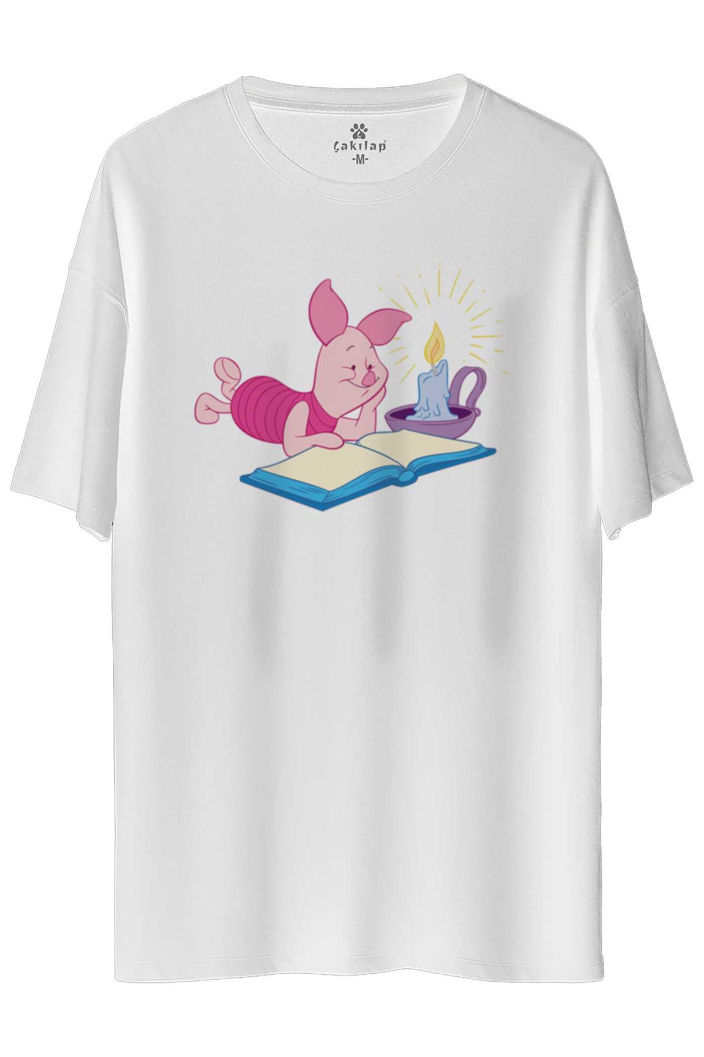 Piglet Baskılı Oversize Tişört