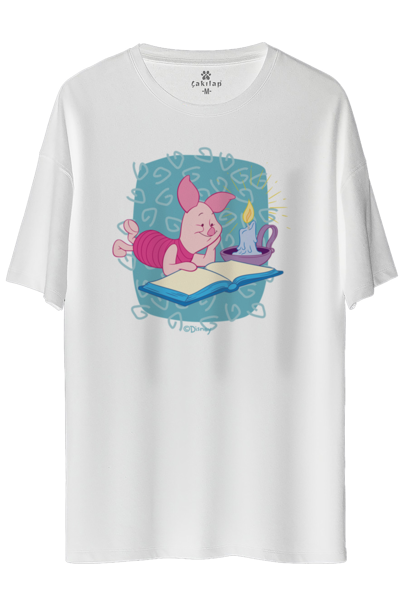 Piglet Baskılı Oversize Tişört