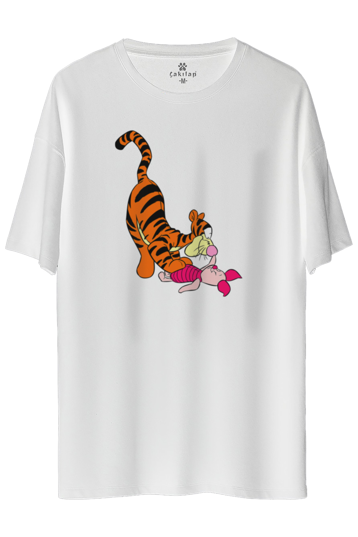 Tigger Baskılı Oversize Tişört
