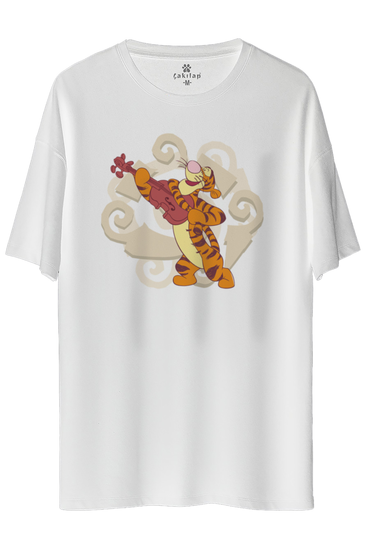 Tigger Baskılı Oversize Tişört