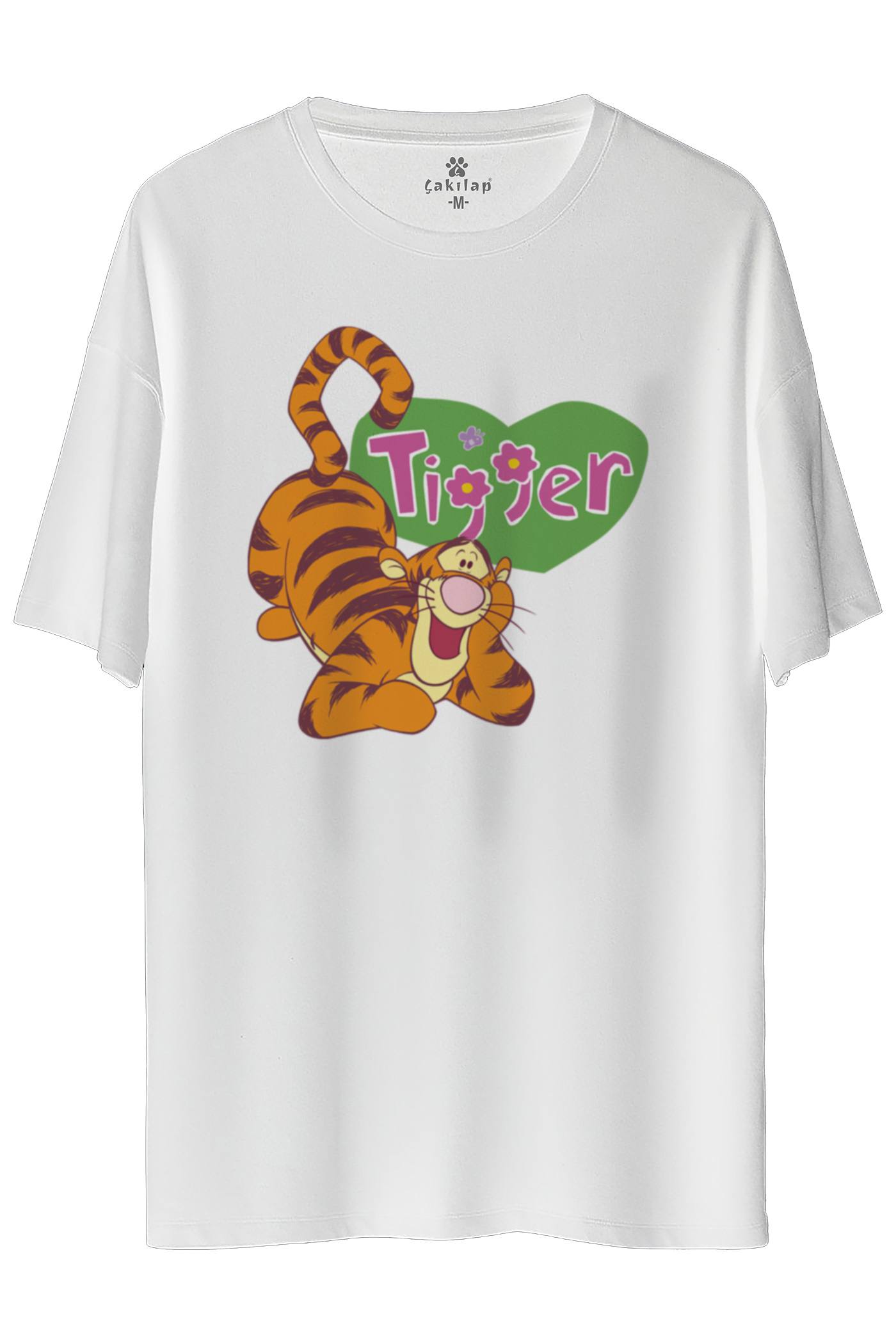 Tigger Baskılı Oversize Tişört