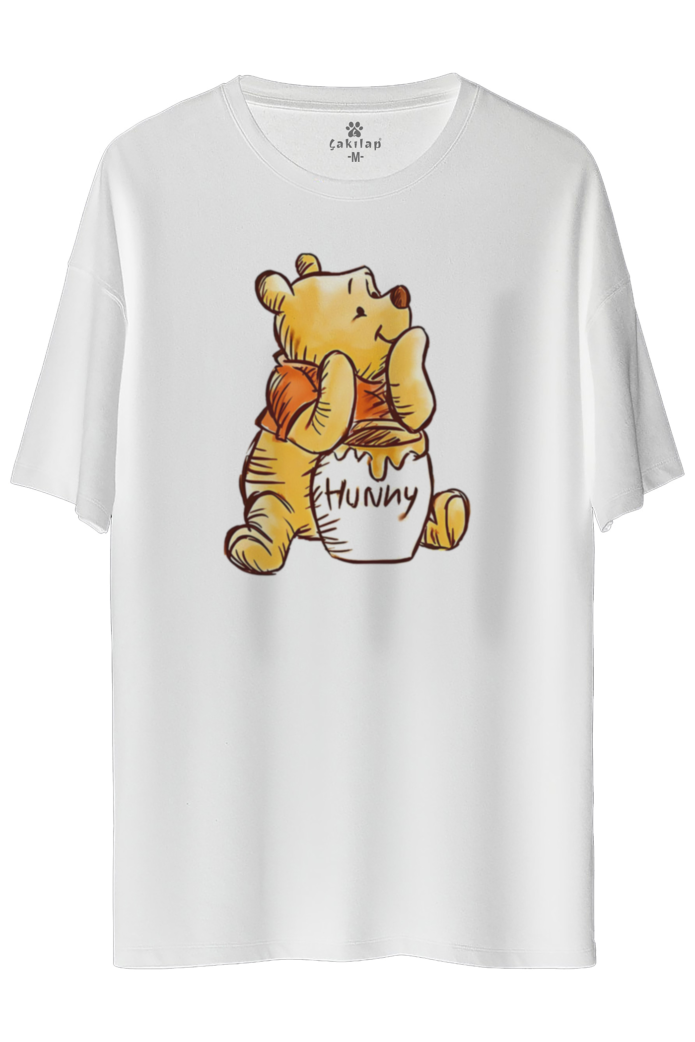 Winnie The Pooh Baskılı Oversize Tişört