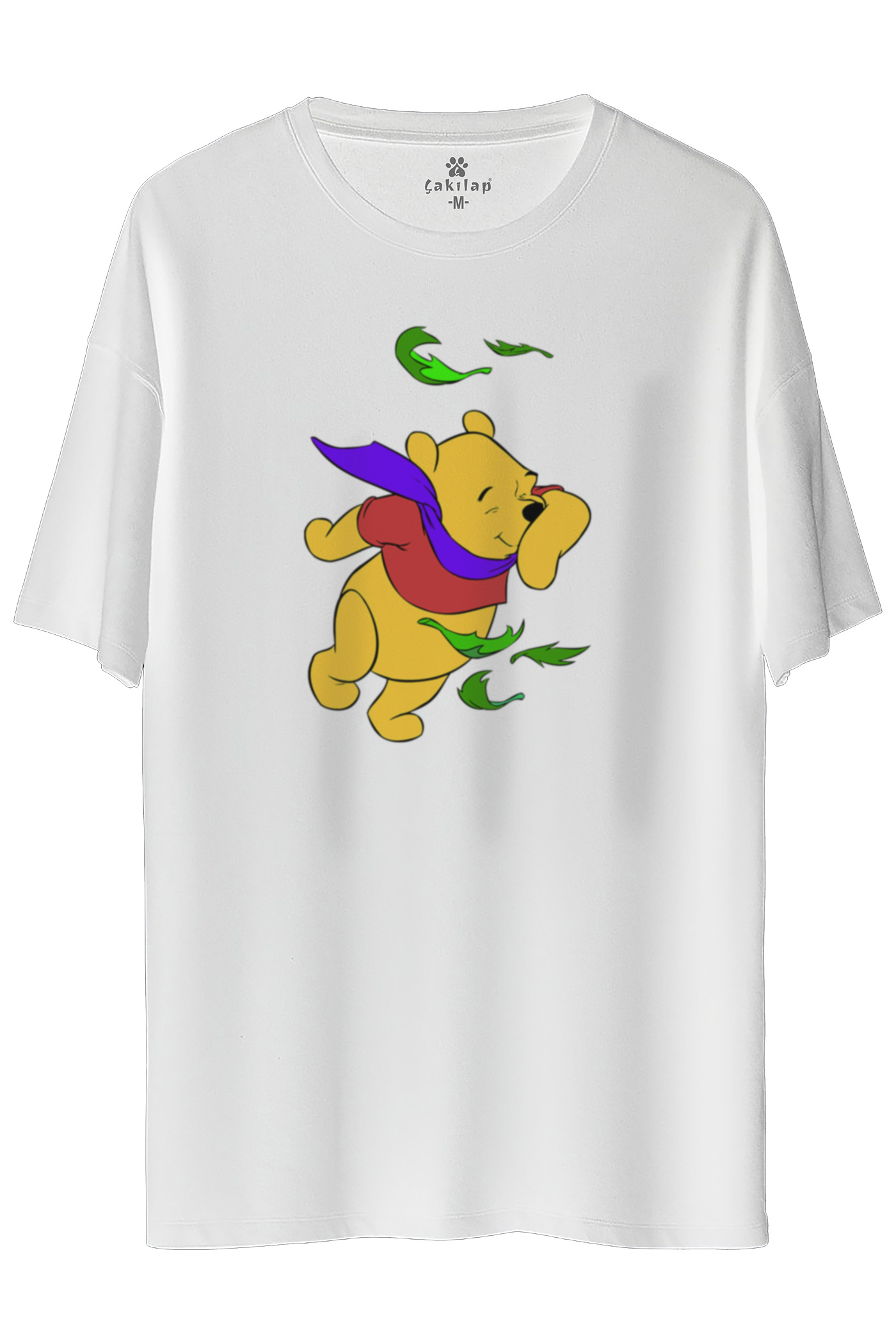 Winnie The Pooh Baskılı Oversize Tişört