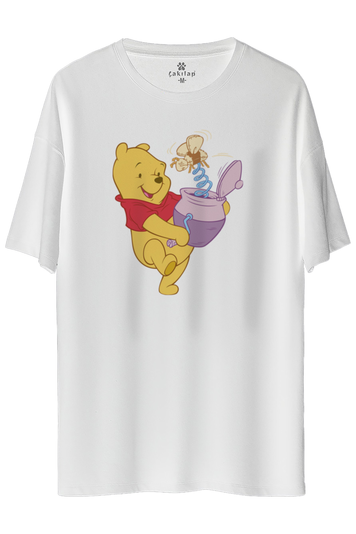 Winnie The Pooh Baskılı Oversize Tişört