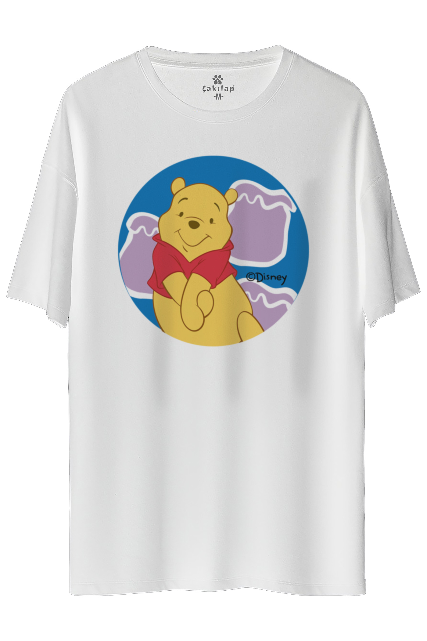 Winnie The Pooh Baskılı Oversize Tişört