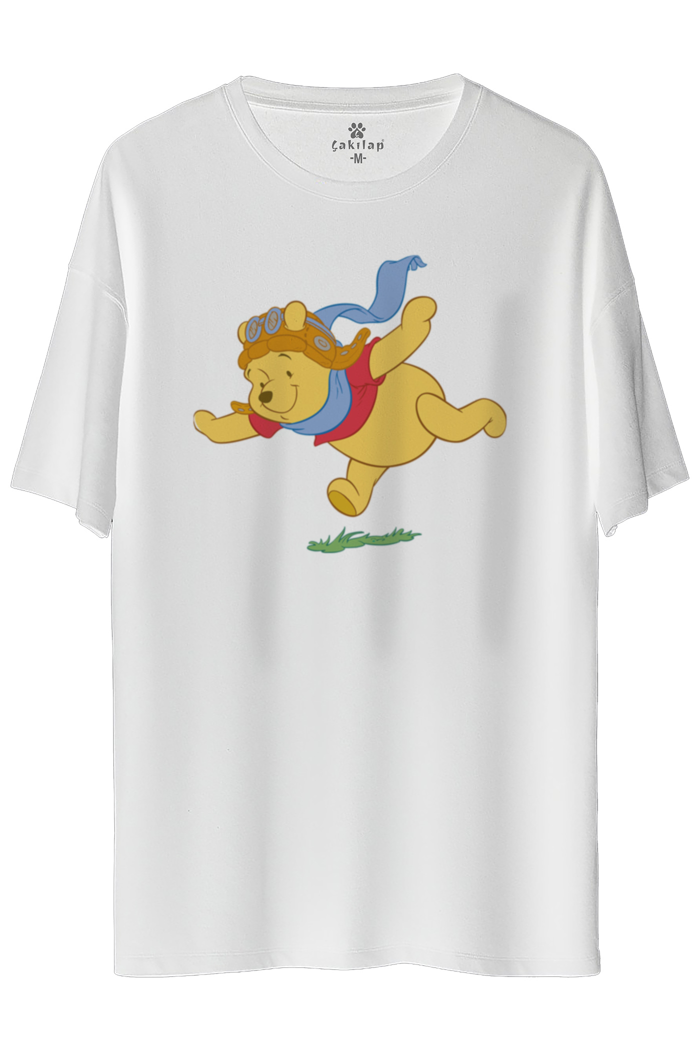 Winnie The Pooh Baskılı Oversize Tişört