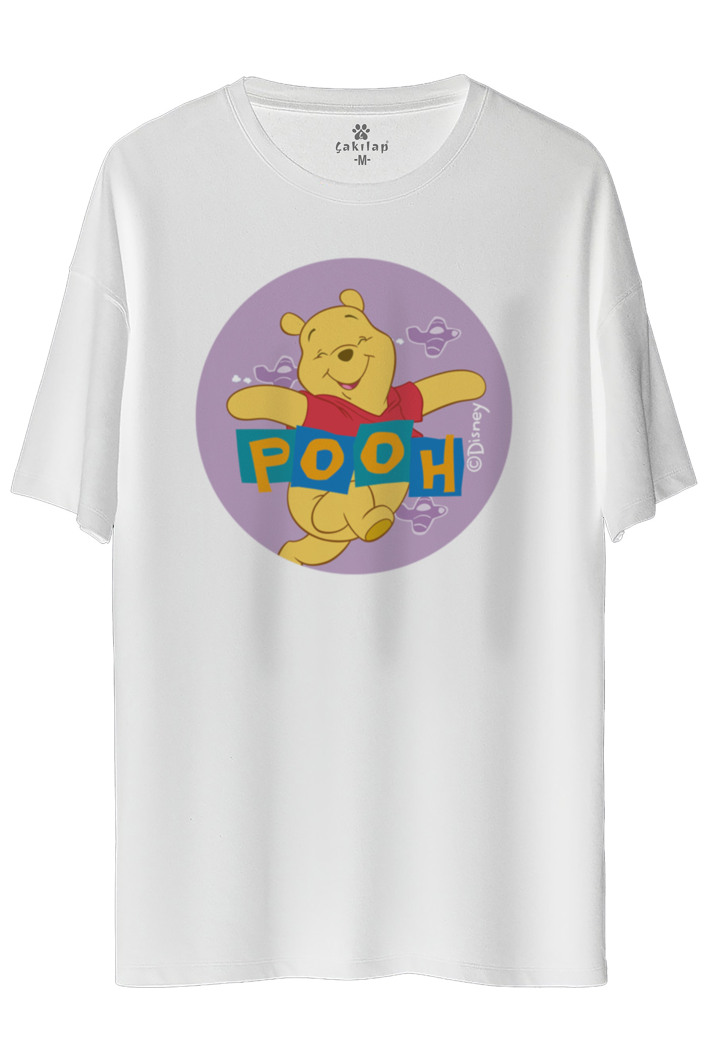 Winnie The Pooh Baskılı Oversize Tişört