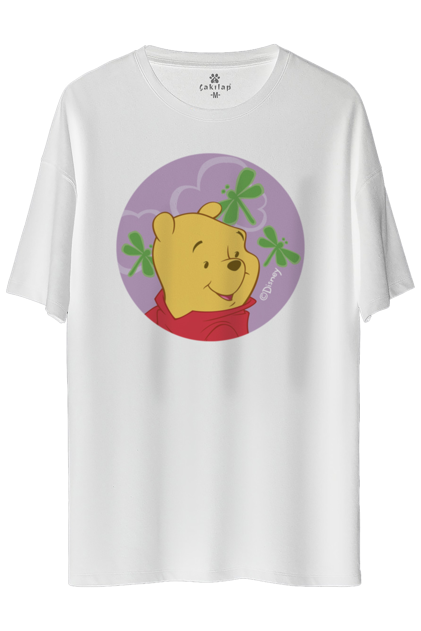 Winnie The Pooh Baskılı Oversize Tişört