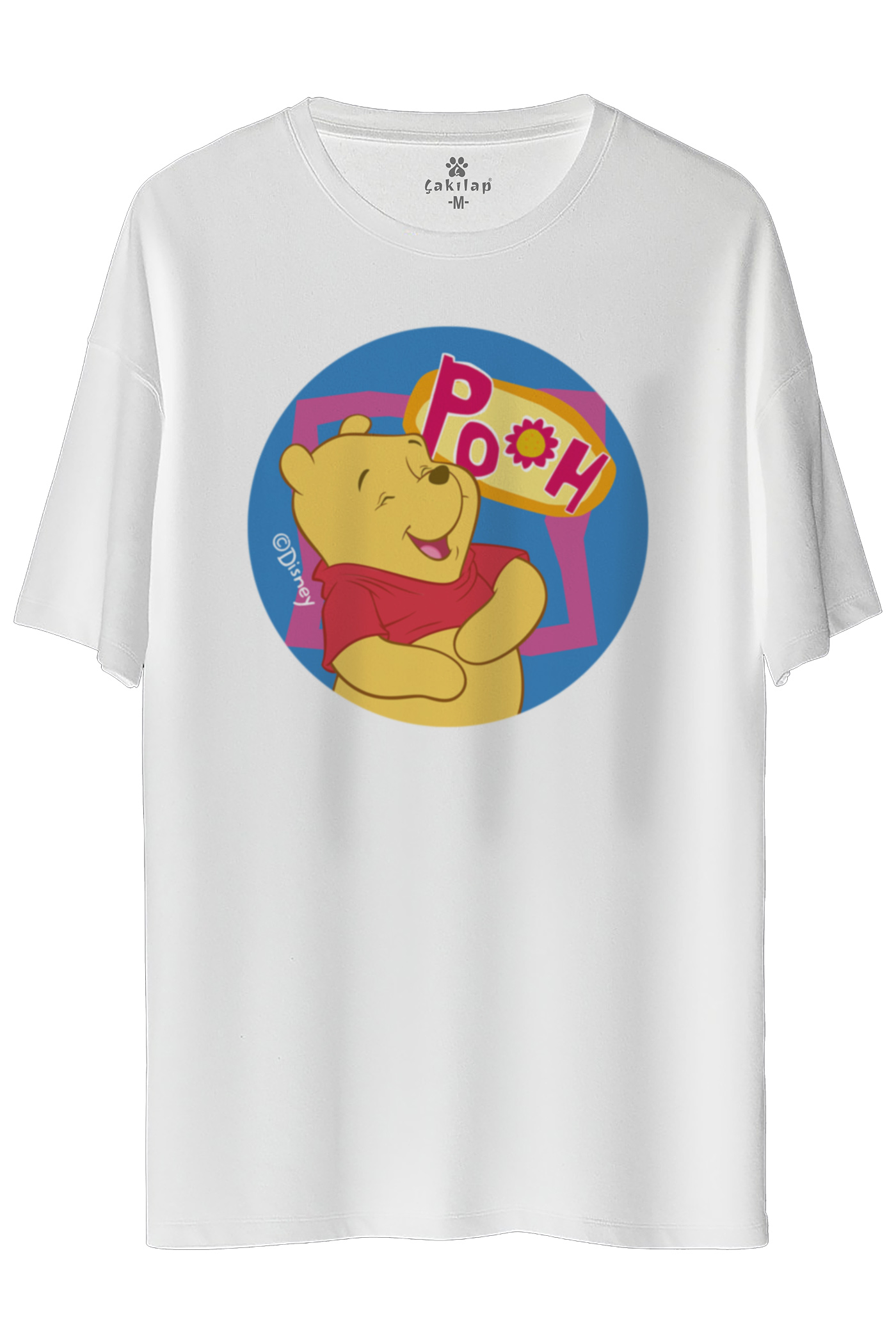 Winnie The Pooh Baskılı Oversize Tişört
