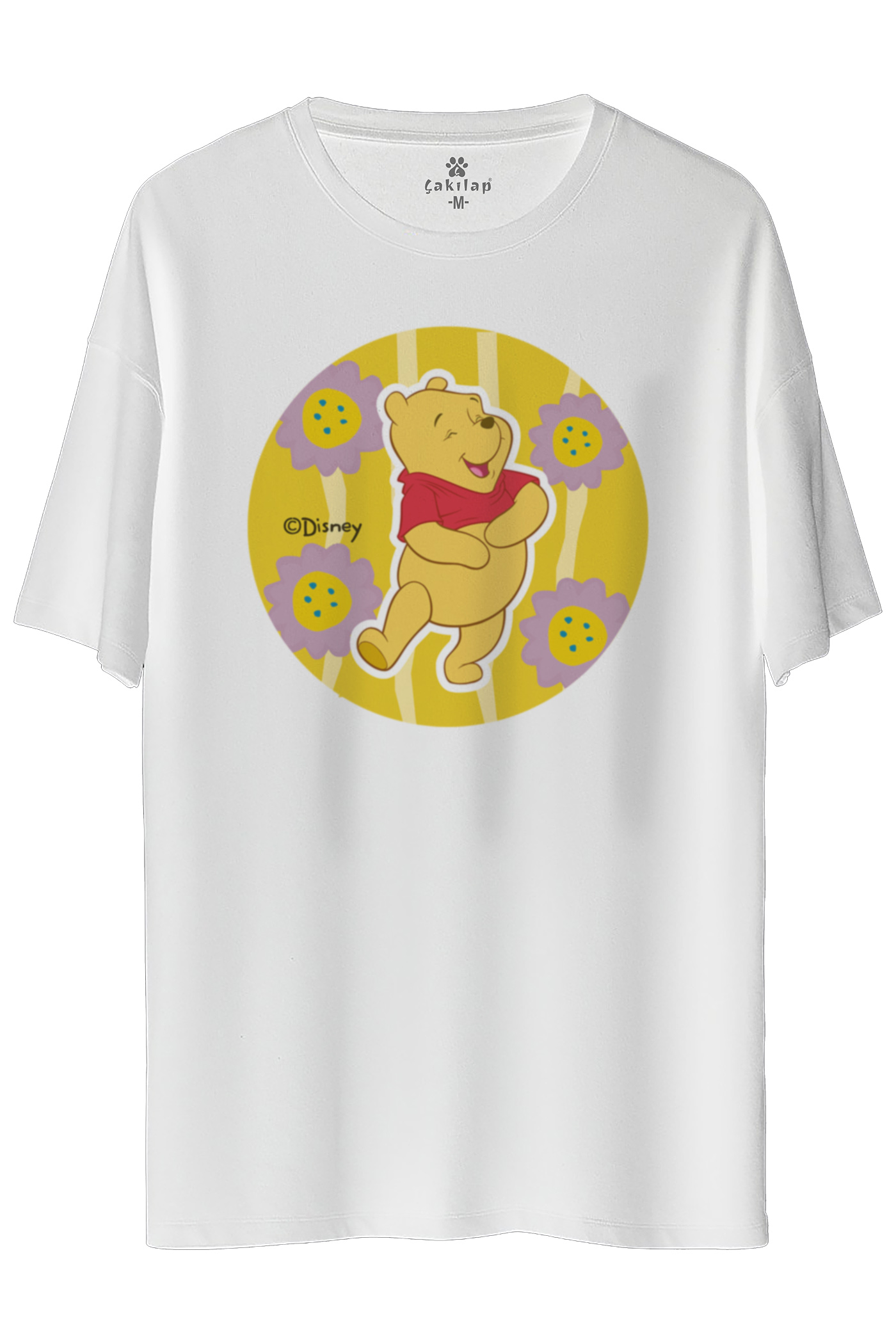 Winnie The Pooh Baskılı Oversize Tişört