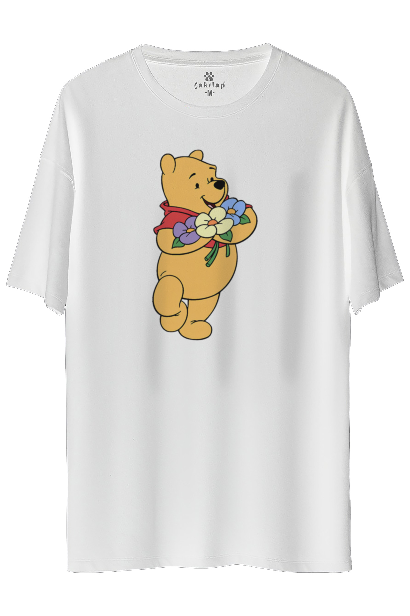 Winnie The Pooh Baskılı Oversize Tişört