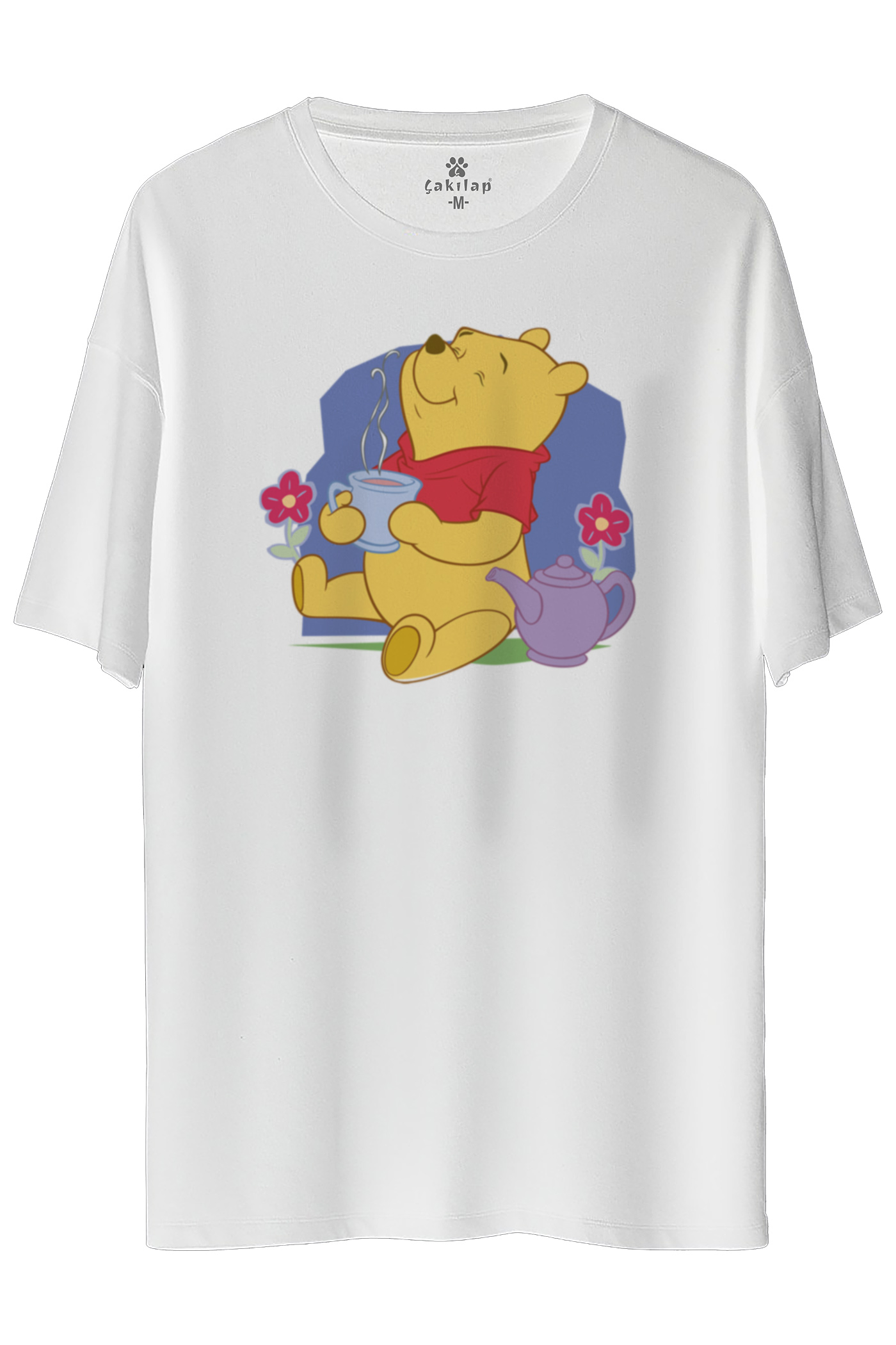 Winnie The Pooh Baskılı Oversize Tişört