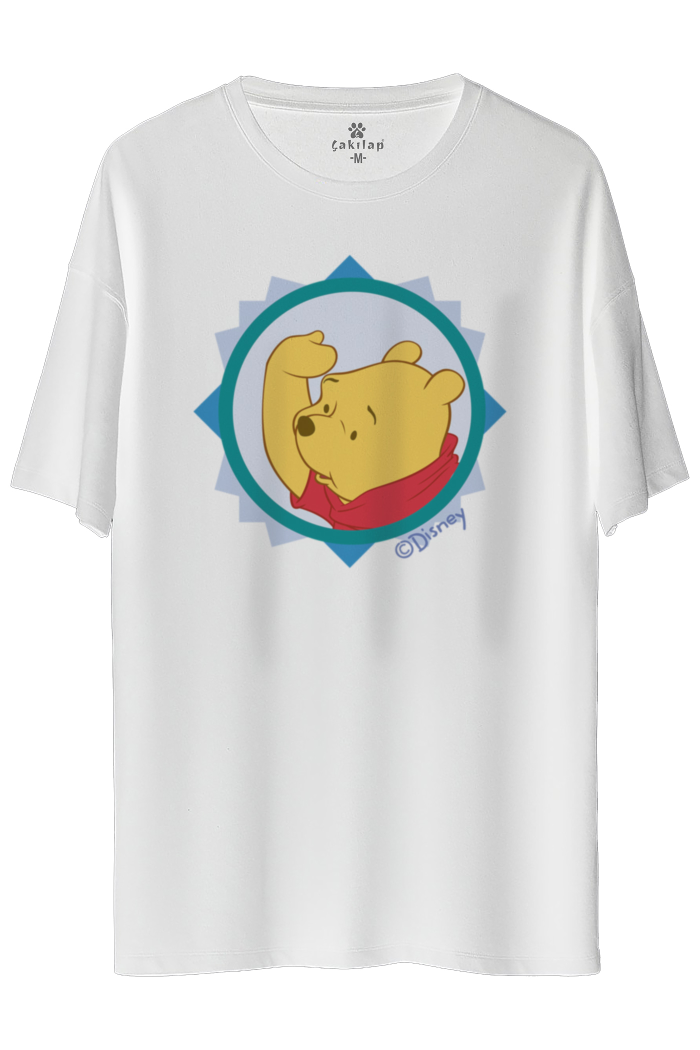 Winnie The Pooh Baskılı Oversize Tişört