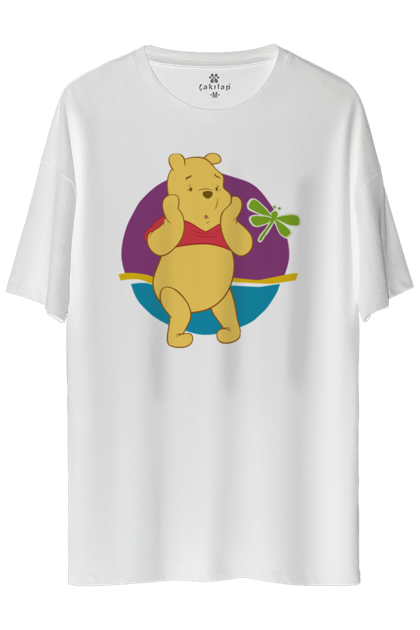 Winnie The Pooh Baskılı Oversize Tişört