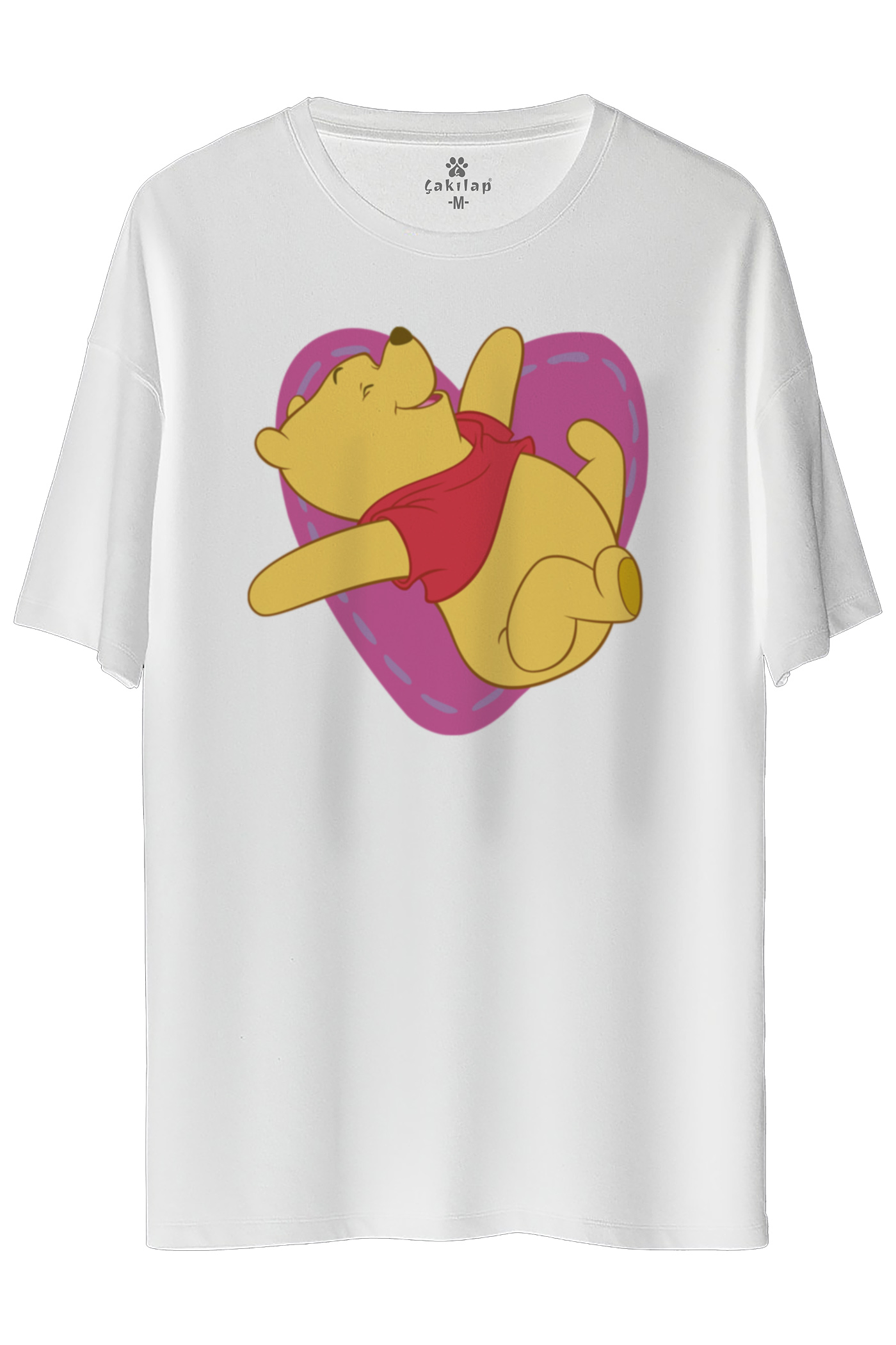 Winnie The Pooh Baskılı Oversize Tişört