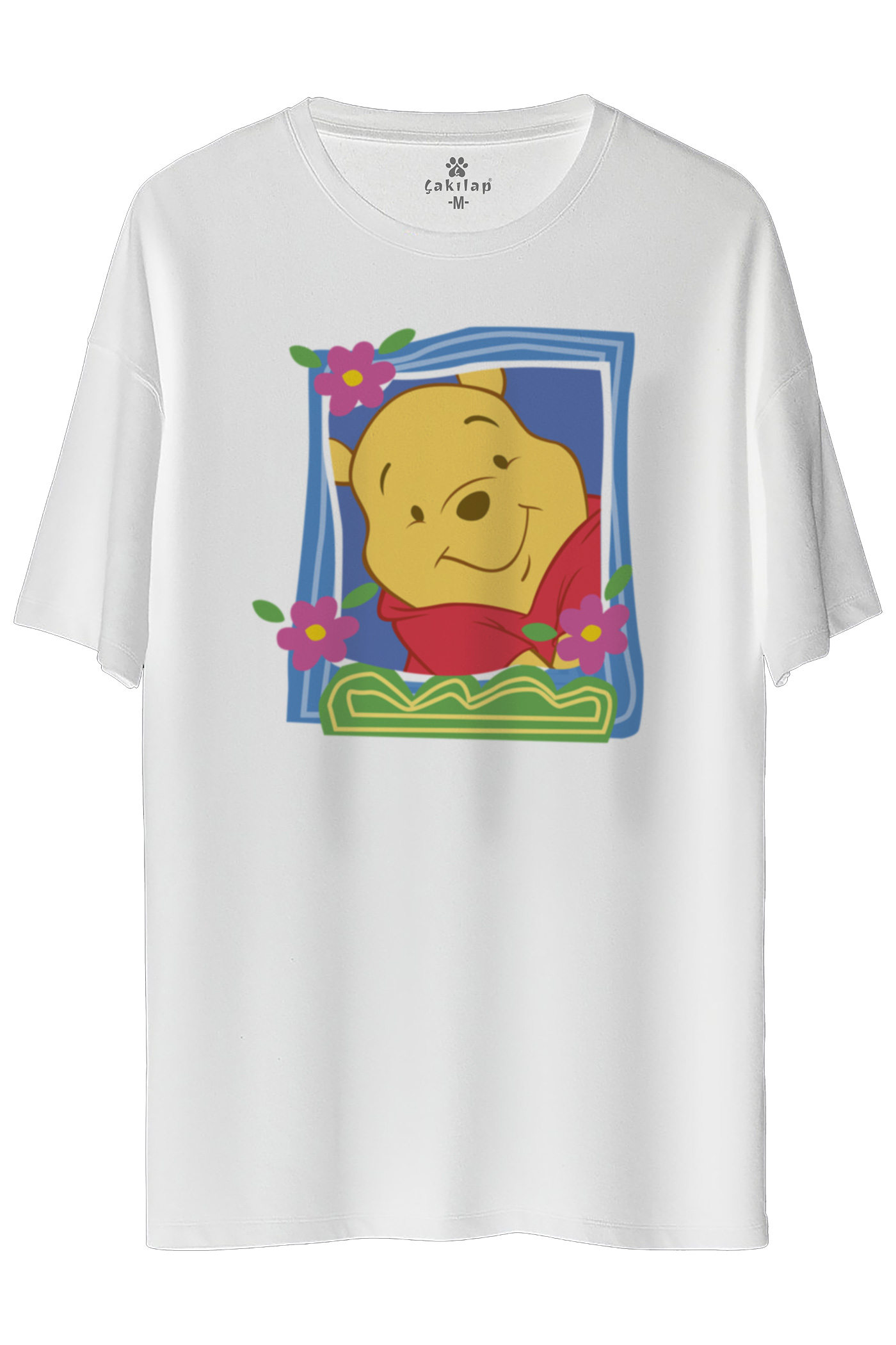 Winnie The Pooh Baskılı Oversize Tişört