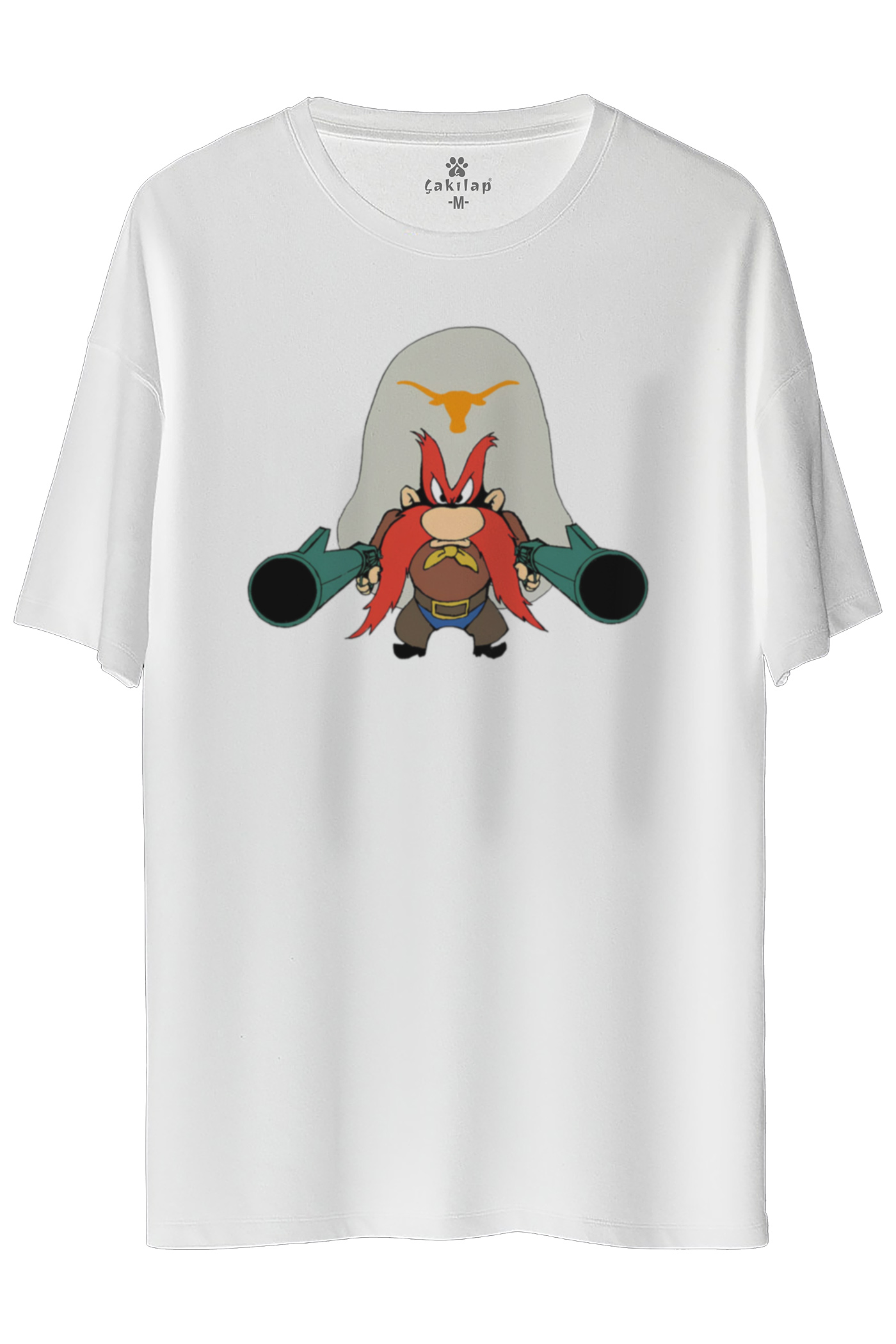 Yosemite Sam Baskılı Oversize Tişört