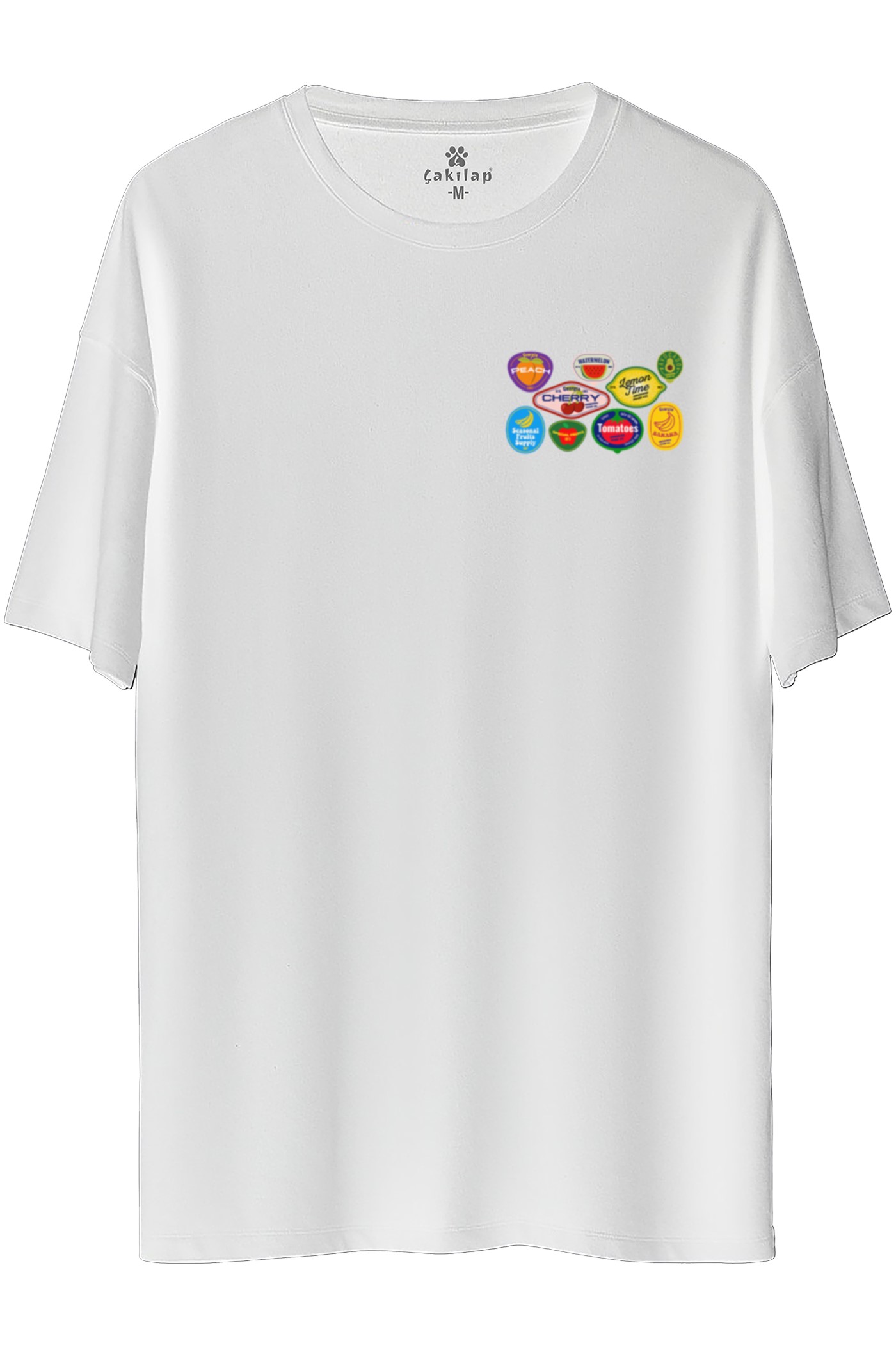 Retro Baskılı Oversize Tişört