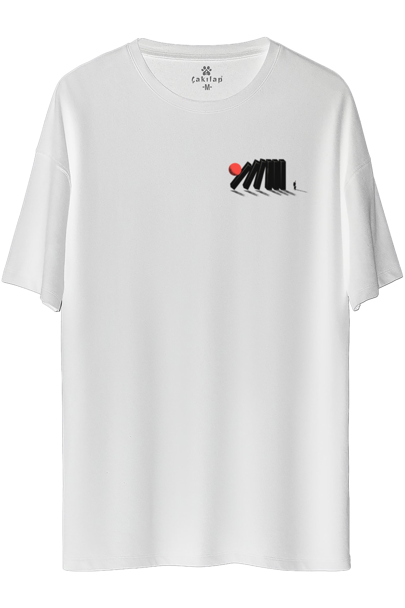 Retro Baskılı Oversize Tişört