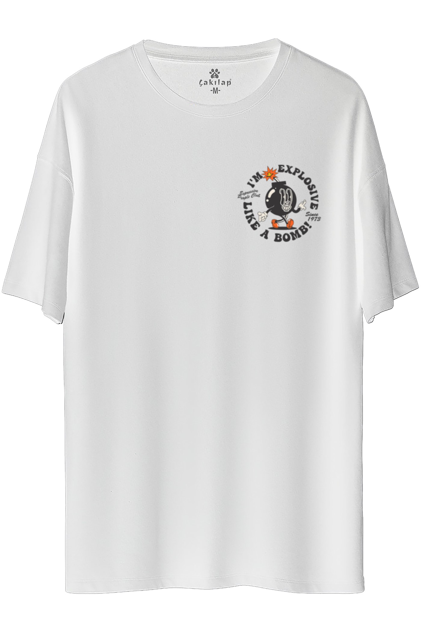 Retro Baskılı Oversize Tişört