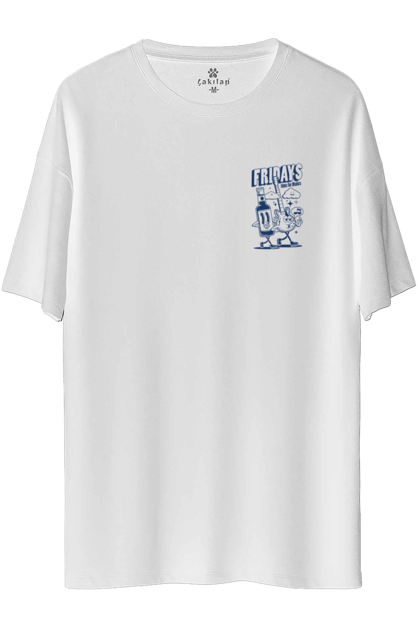 Retro Baskılı Oversize Tişört