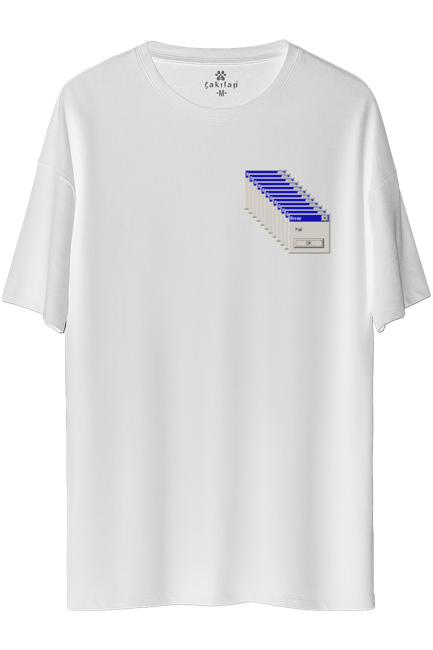 Retro Baskılı Oversize Tişört