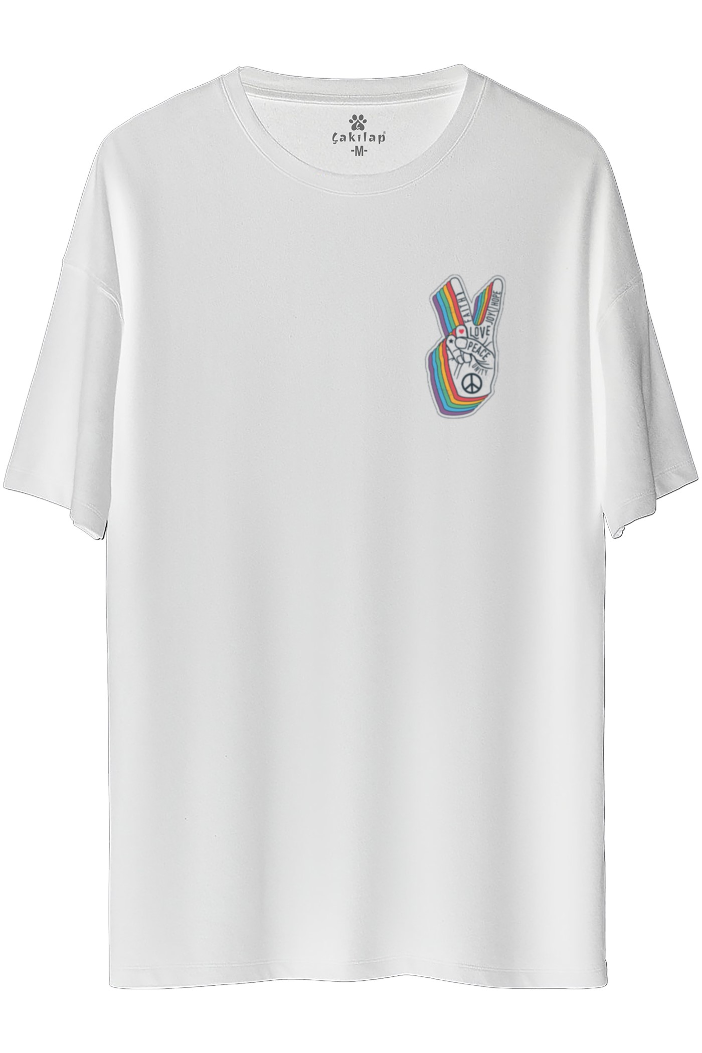 Retro Baskılı Oversize Tişört