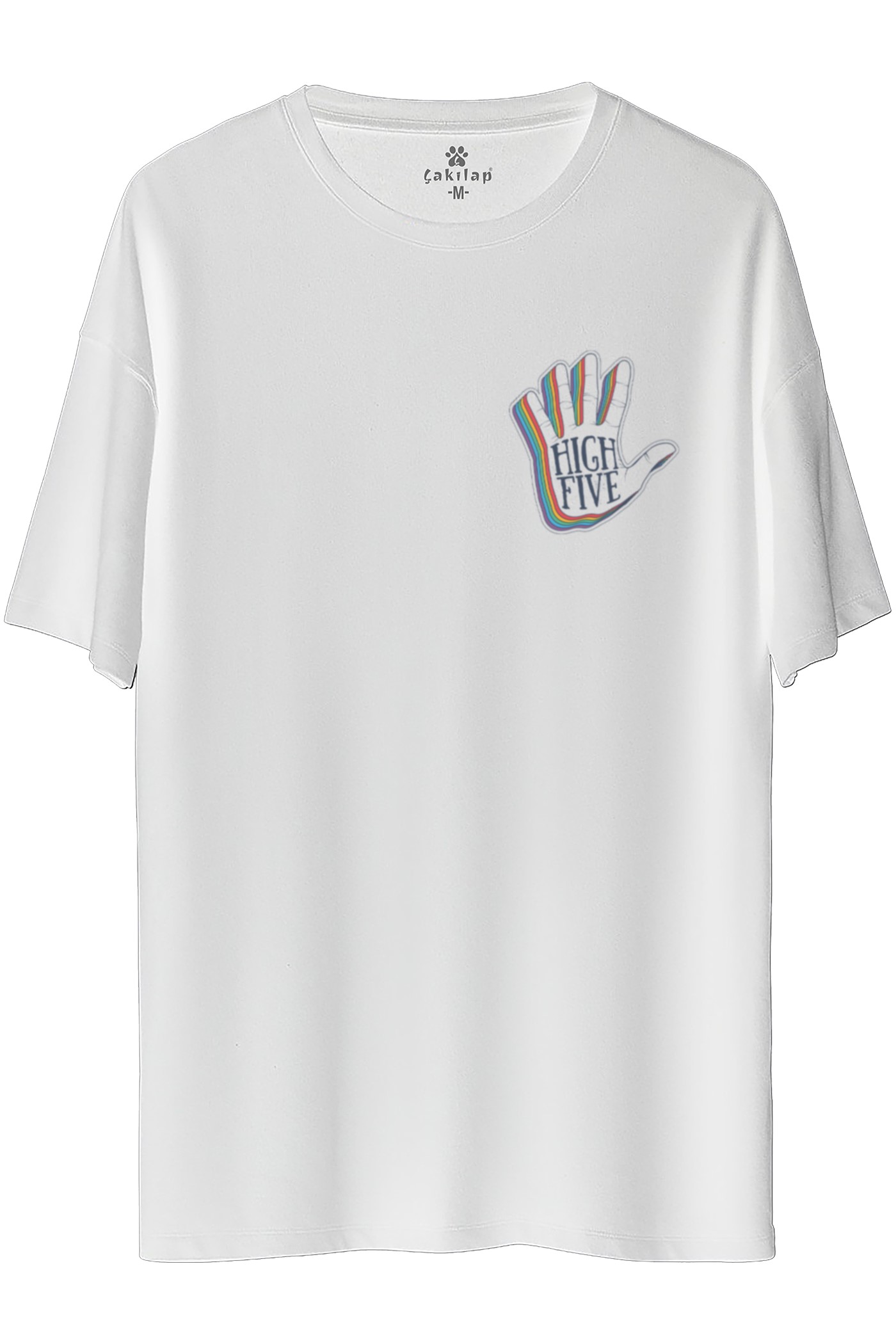 Retro Baskılı Oversize Tişört