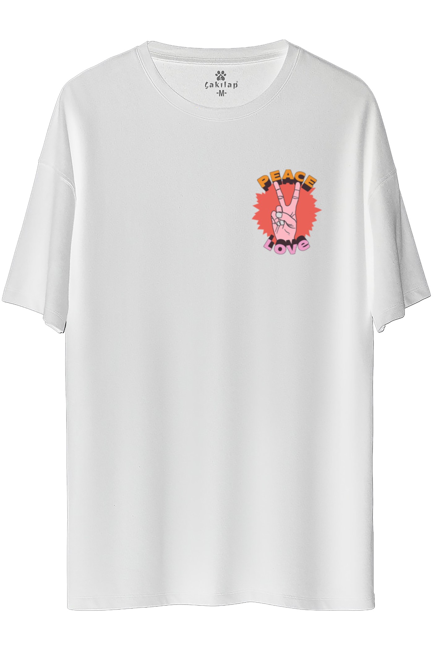 Retro Baskılı Oversize Tişört