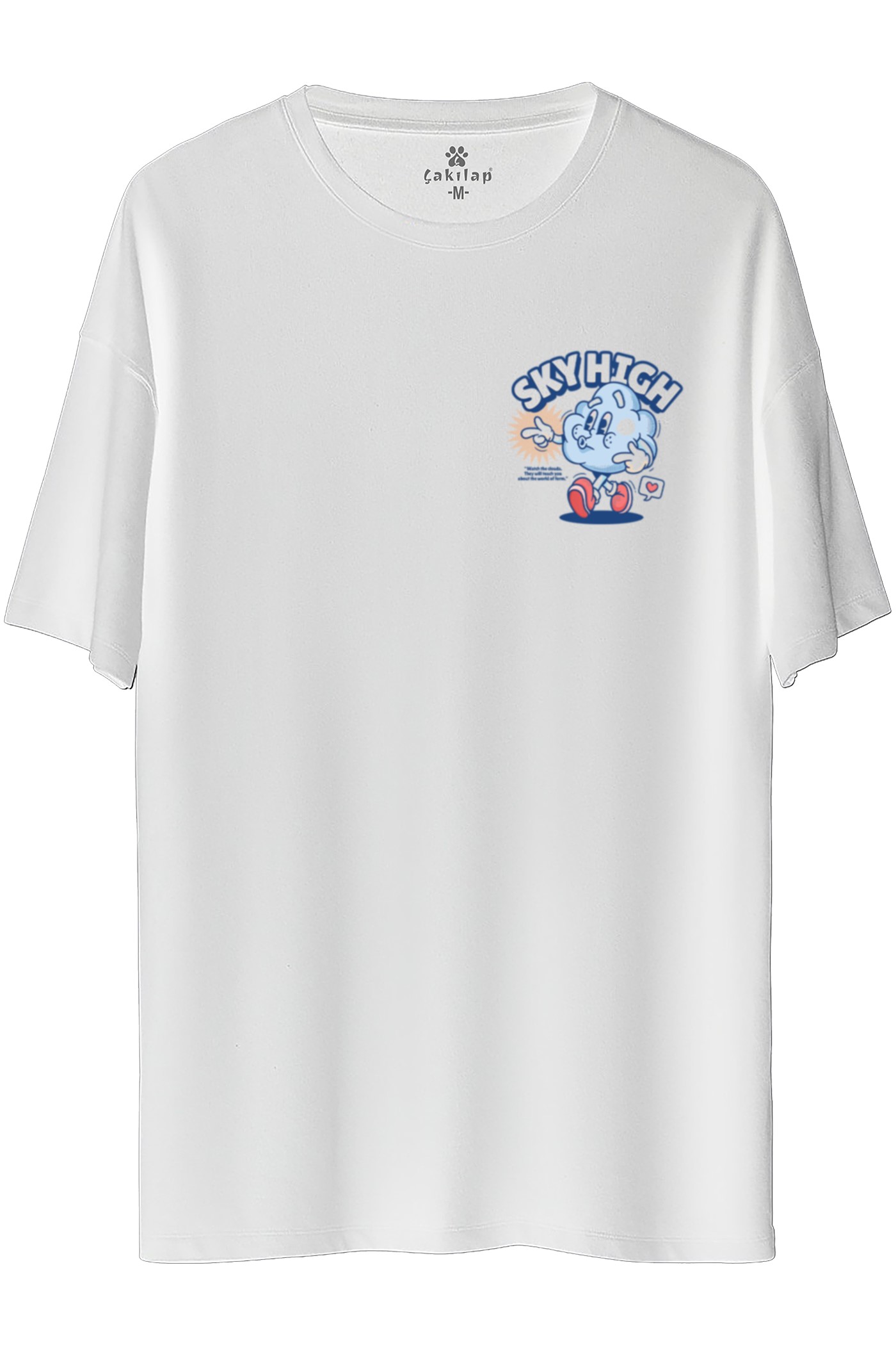 Retro Baskılı Oversize Tişört